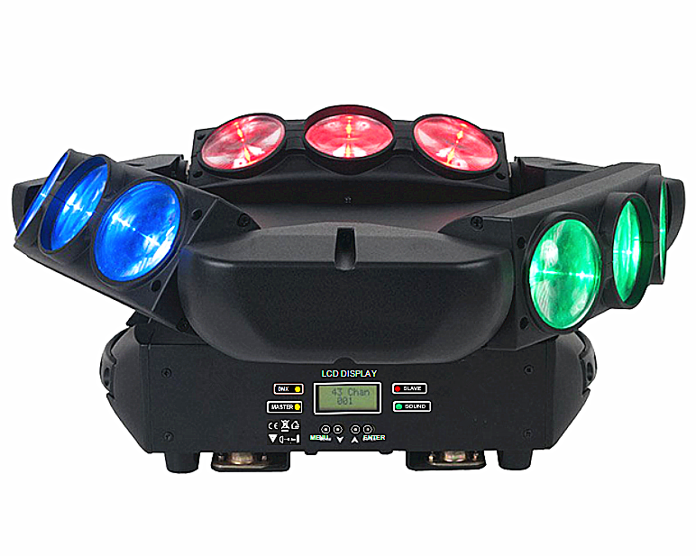 LED 9PCS 4IN1 SPIDER BEAM MOVING HEAD LIGHT(HPC-859)